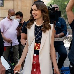 Zara White Blazer Vest XS